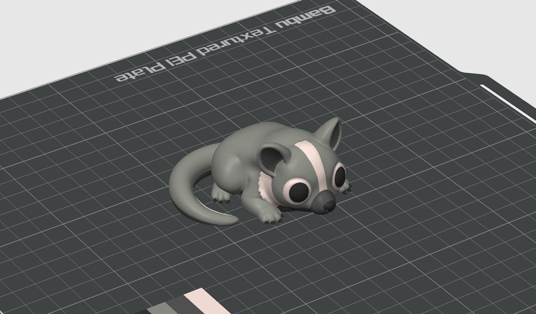 Brushtail possum on the build plate
