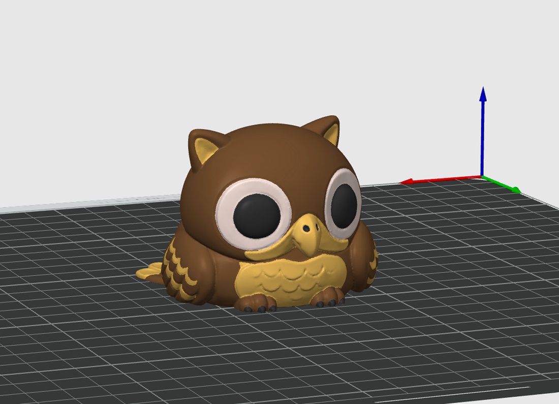 Owl on the build plate